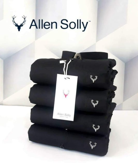 Allen Solly (Black) Mens Cotton Full Sleeves Shirts