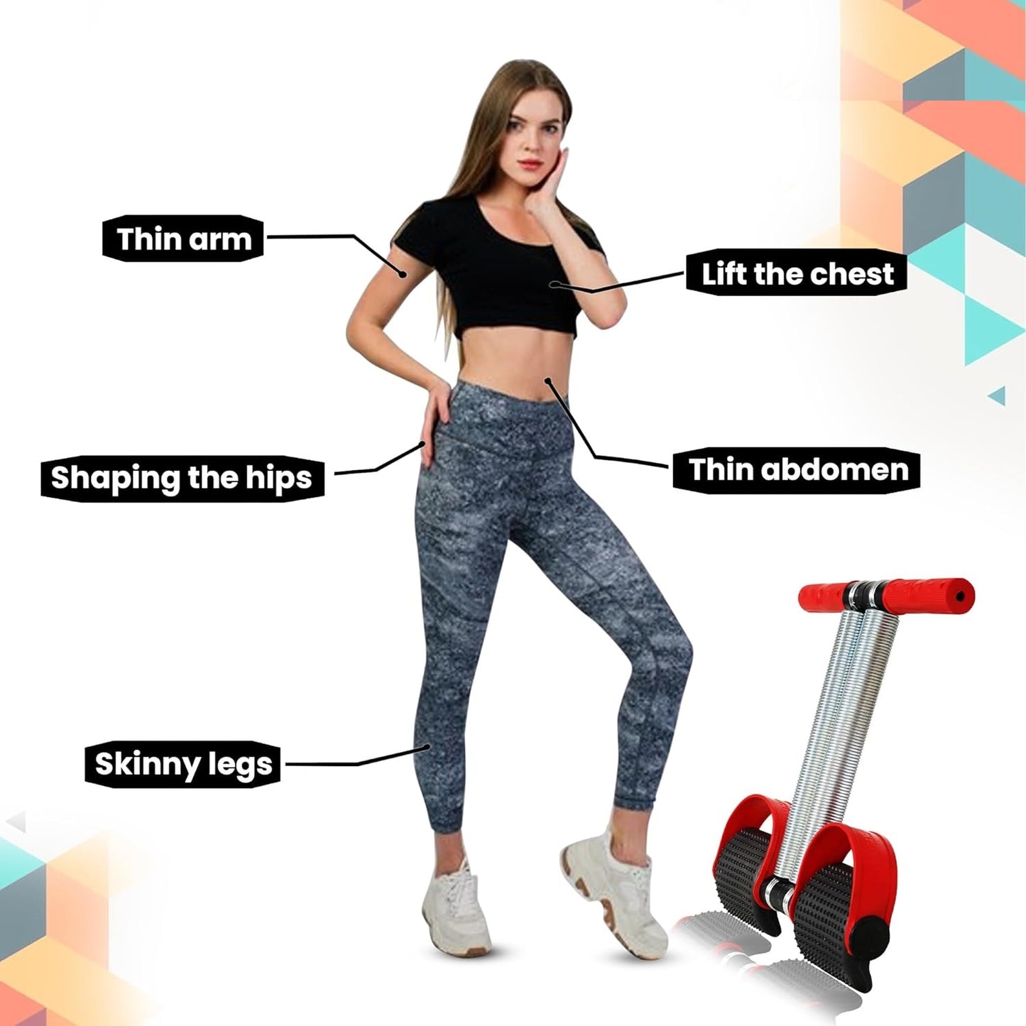 Premium Double Spring Tummy Trimmer Men and Women for Abs Workout, Exercise In Gym, Belly Exercise Waist Trimmer, Tummy Twister (Red & Black)