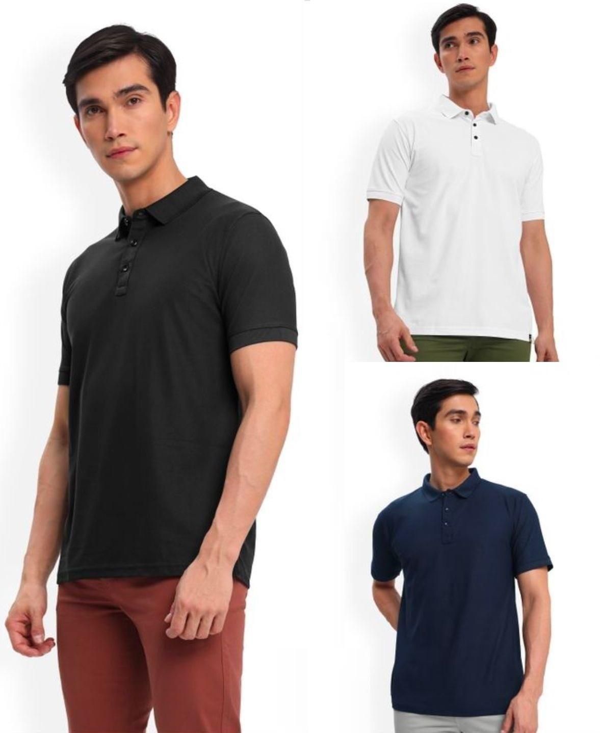 High quality Poly Cotton Solid Half Sleeves Mens Polo T-shirt (Pack of 3)