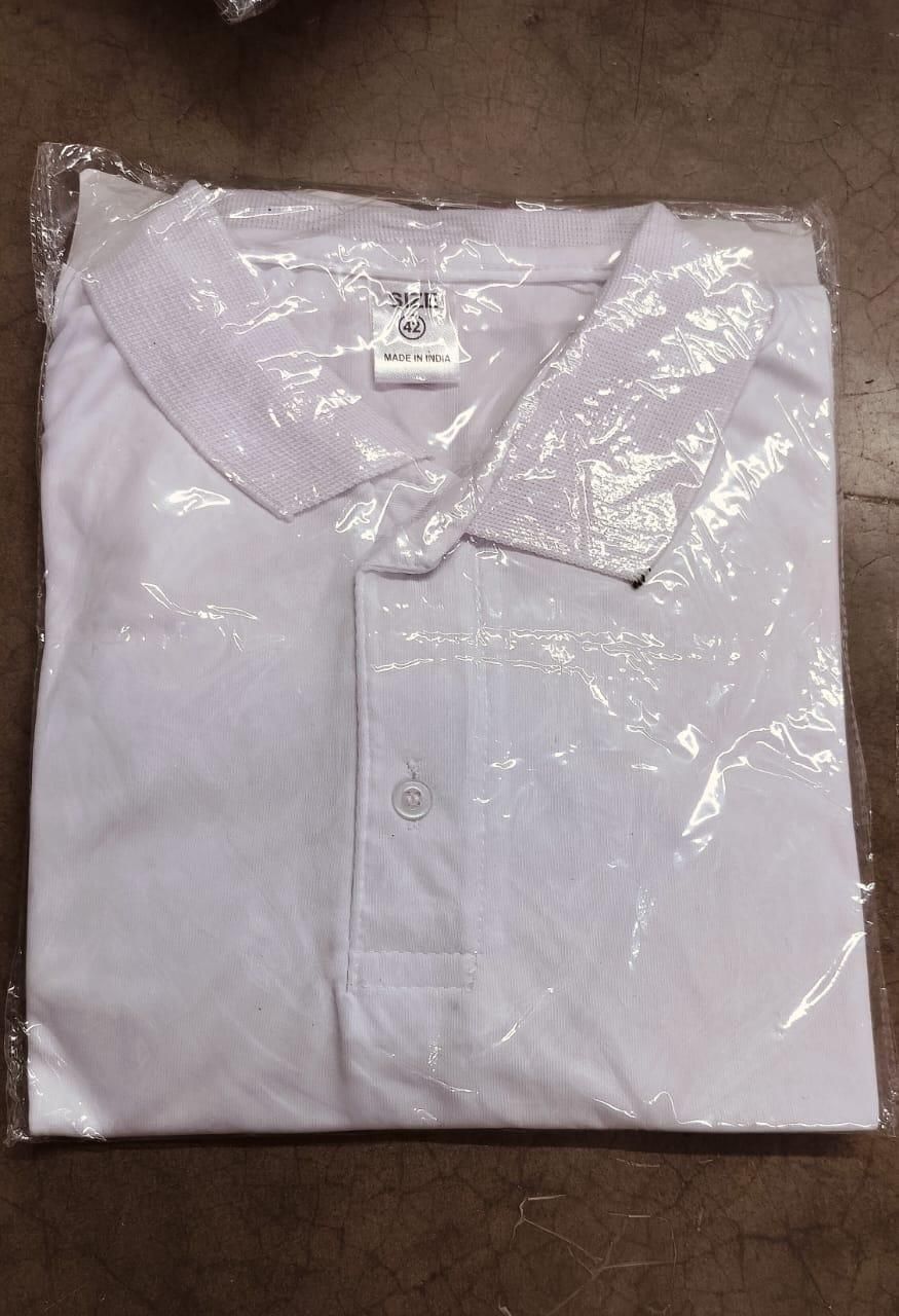 High quality Poly Cotton Solid Half Sleeves Mens Polo T-shirt (Pack of 3)