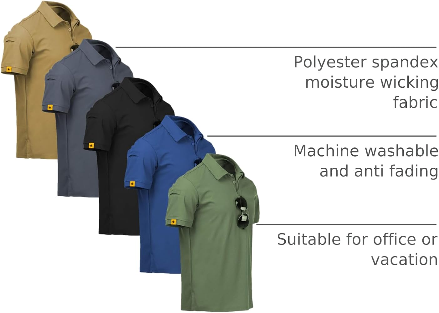 High quality Polo Neck T-shirts (Pack of 5)
