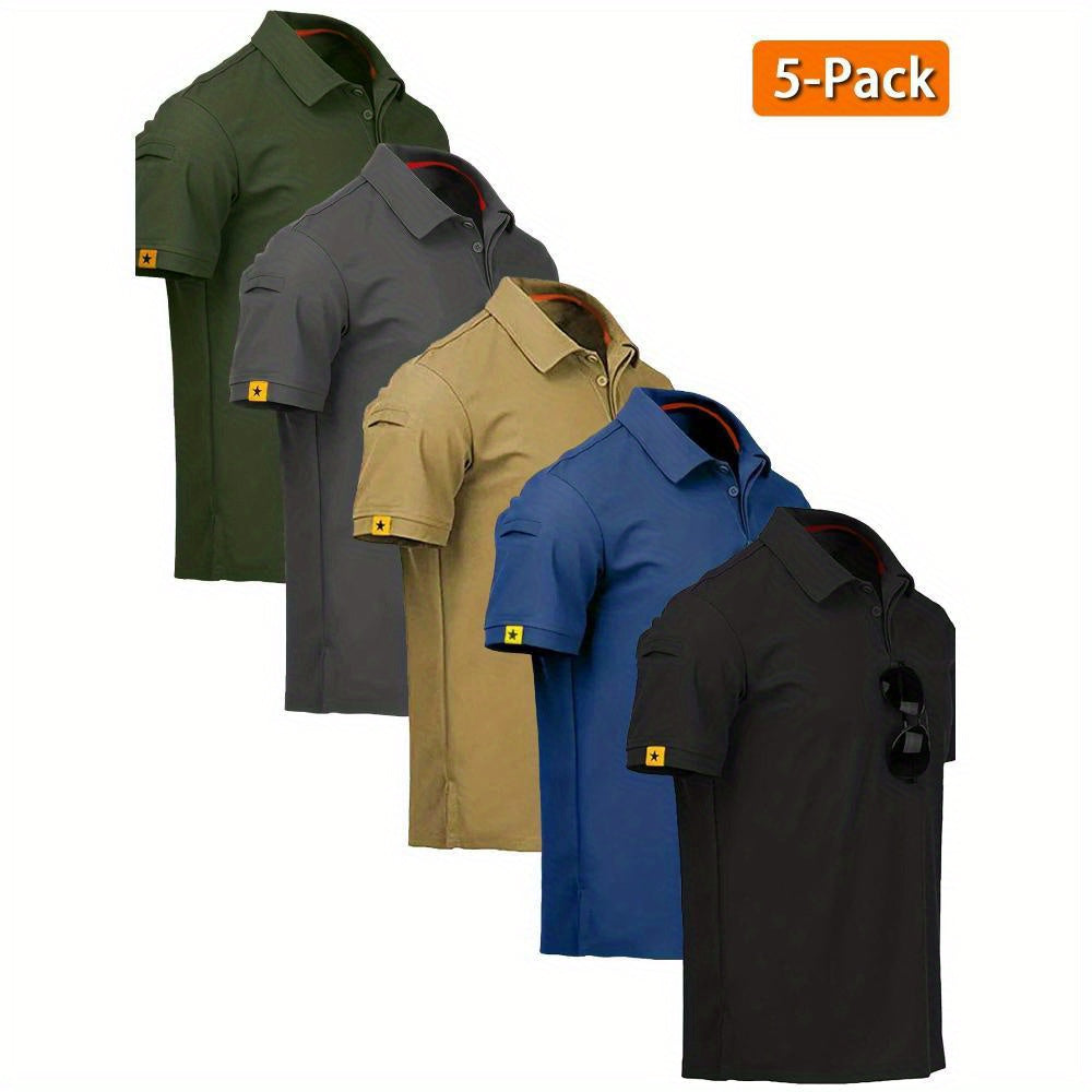 High quality Polo Neck T-shirts (Pack of 5)