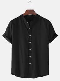 TRYTHIS Cotton Solid Half Sleeves Polo Neck Mens Shirt